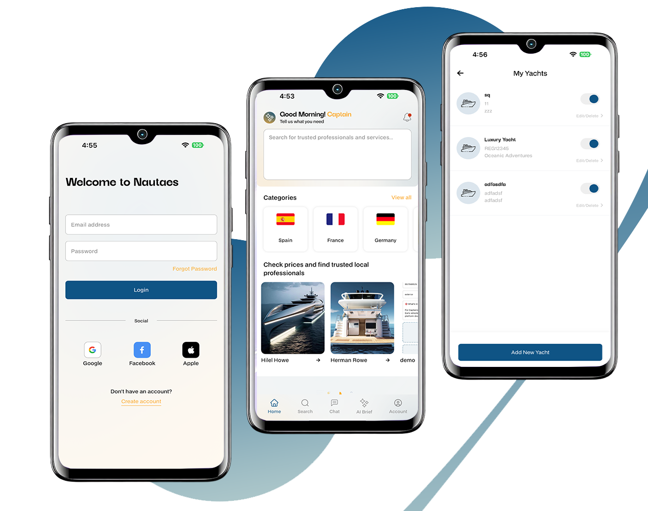 Mobile app mockup